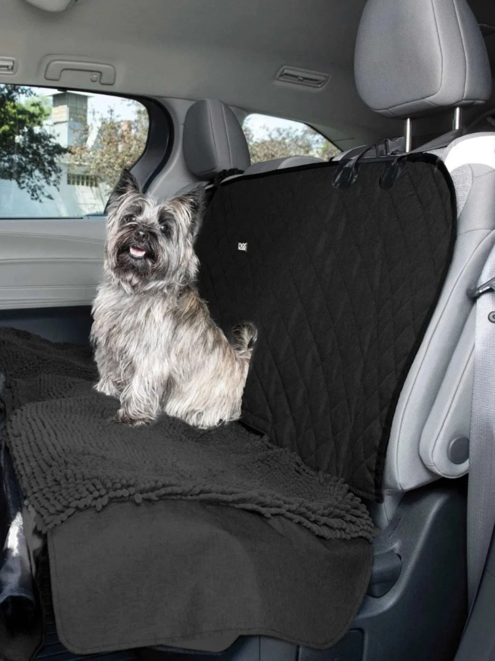 DGS Dog gone smart 3 in 1 Car Seat Cover black microfiber DGSDDCARSC19